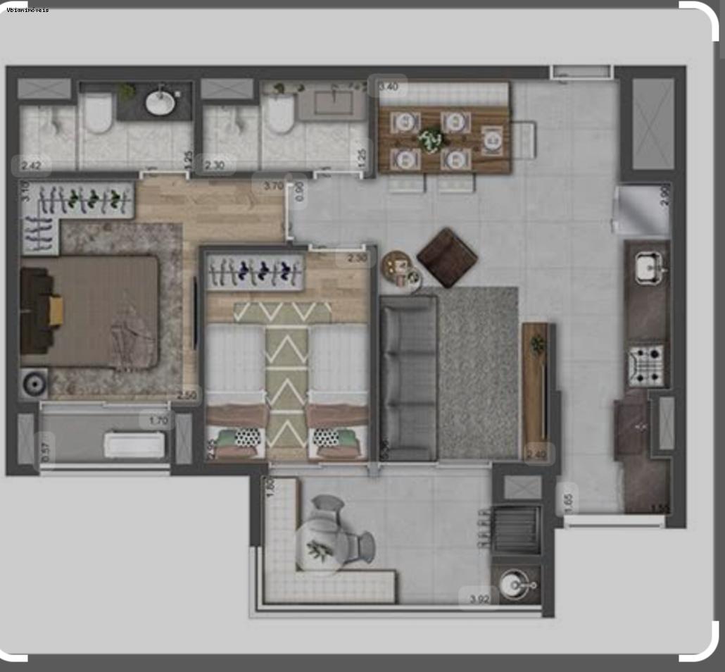 Apartamento, 1 quarto, 62 m² - Foto 1